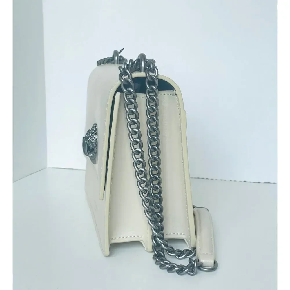 Kurt Geiger Shoreditch Crossbody Bag Bone Leather Eagle Head Chain Large